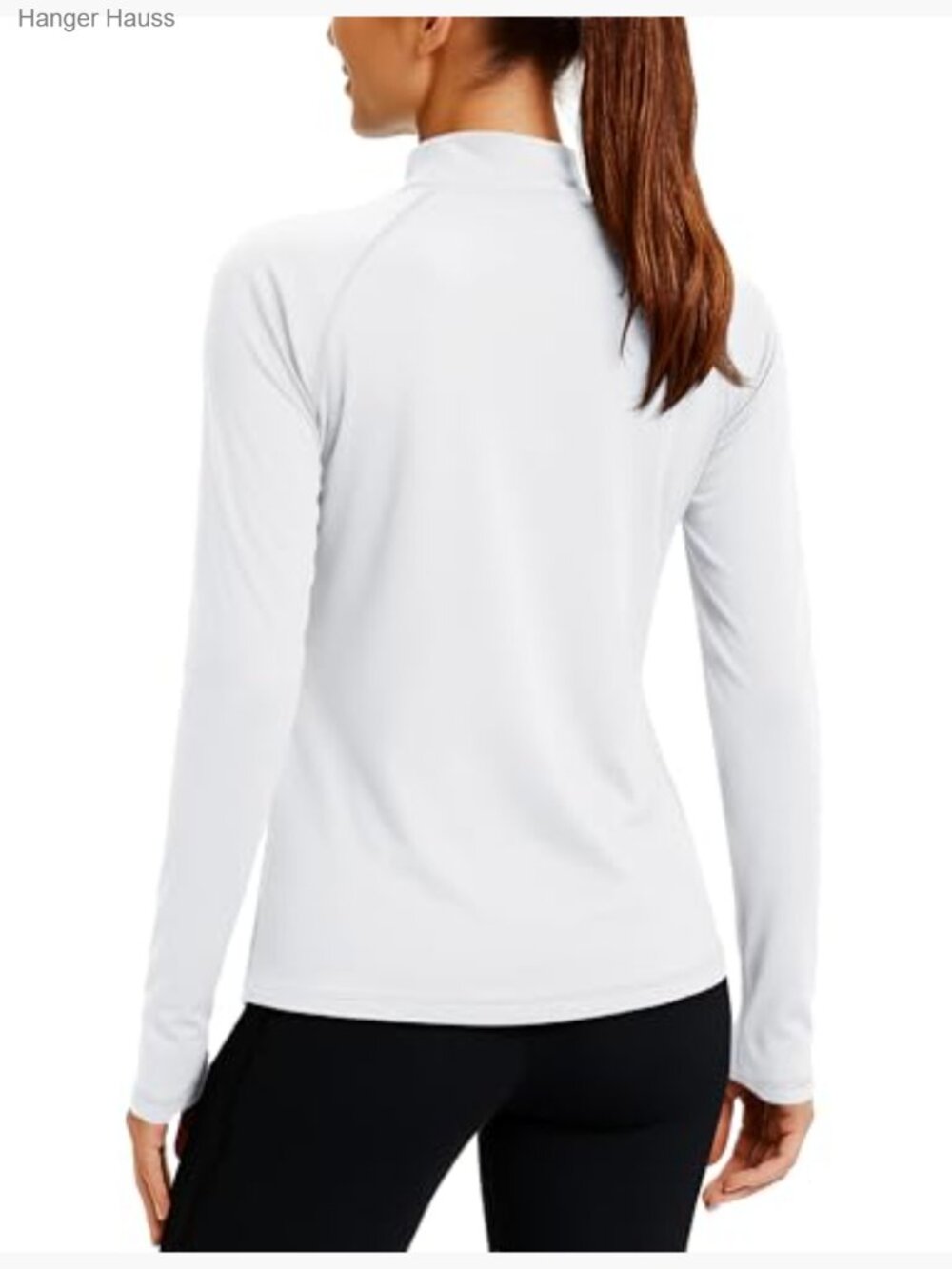 Long Sleeve Thermal Mock Turtleneck Fleece Base Layer Athletic Top - Picture 2 of 7